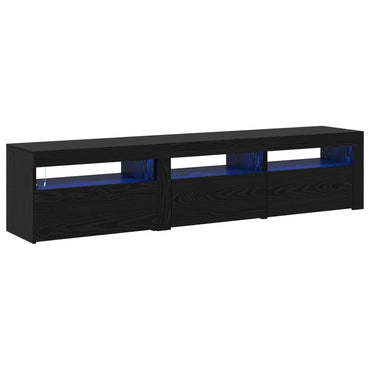 vidaXL Meubles TV 2 pcs Noir aspect chêne 180 x 35 x 40 cm