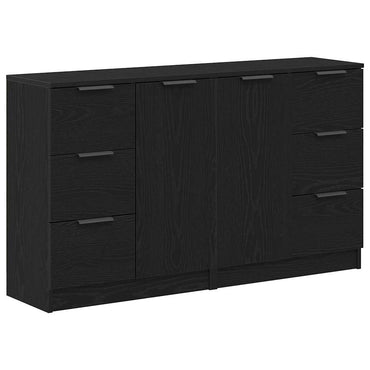 vidaXL Sideboard Schwarz Eichen-Optik 120 x 30 x 70 cm Holzwerkstoff