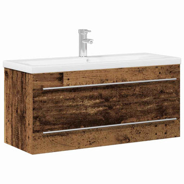 vidaXL Waschbeckenschrank 2 pcs Altholz Engineered Holz und Keramik