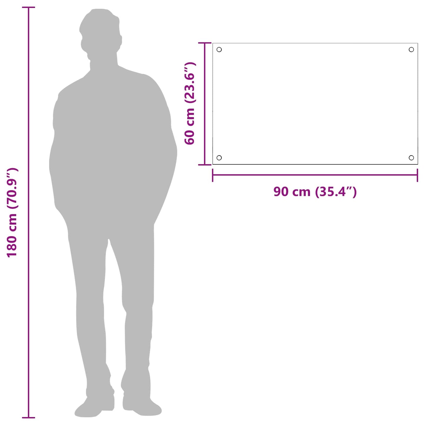 Küchenrückwand Dunkelgrau 90 x 60 cm Gehärtetes Glas