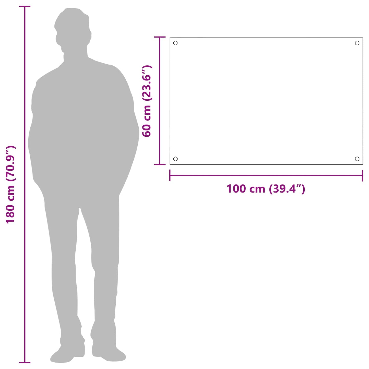 Küchenrückwand Dunkelgrau 100 x 60 cm Gehärtetes Glas