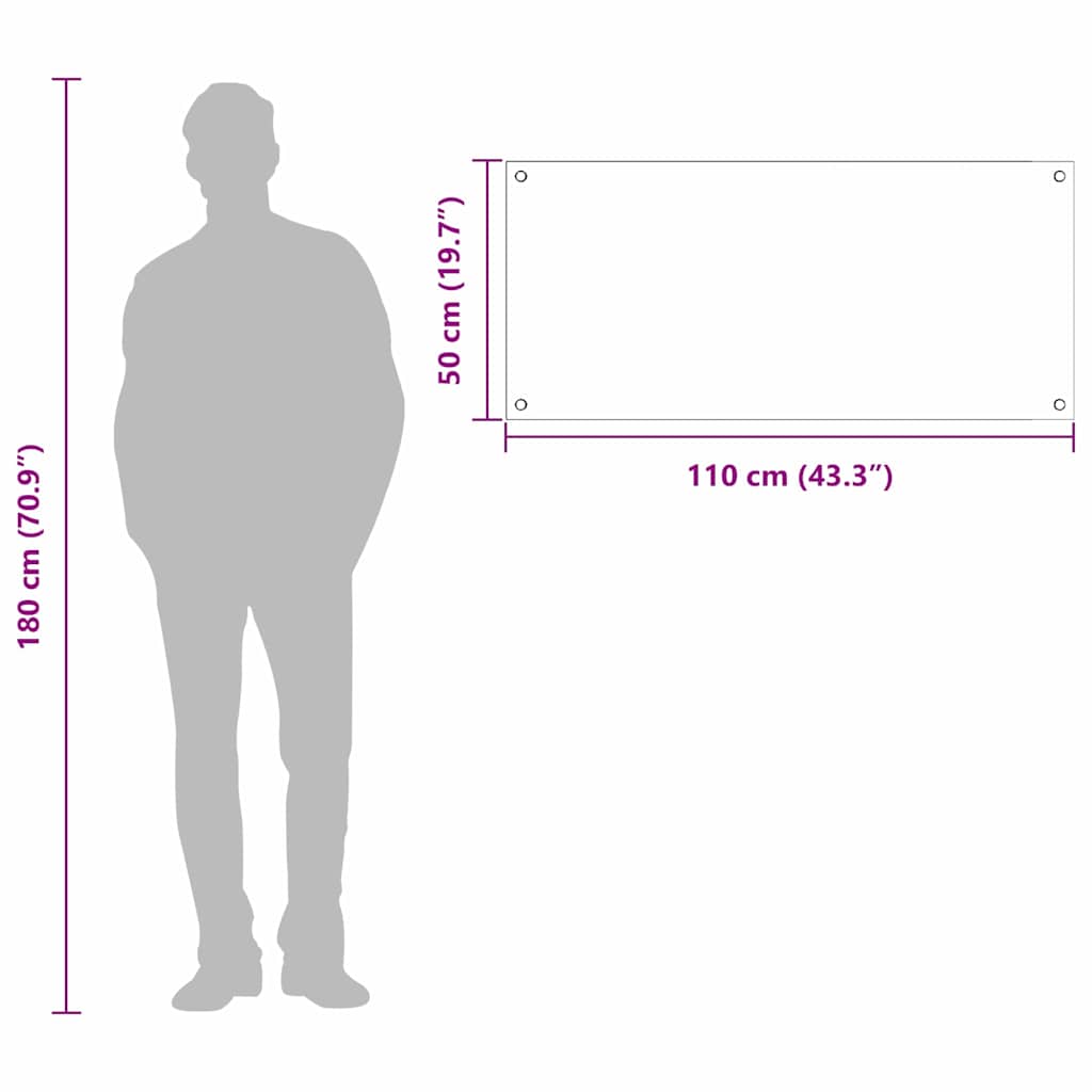 Küchenrückwand Weiß 110 x 50 cm Gehärtetes Glas