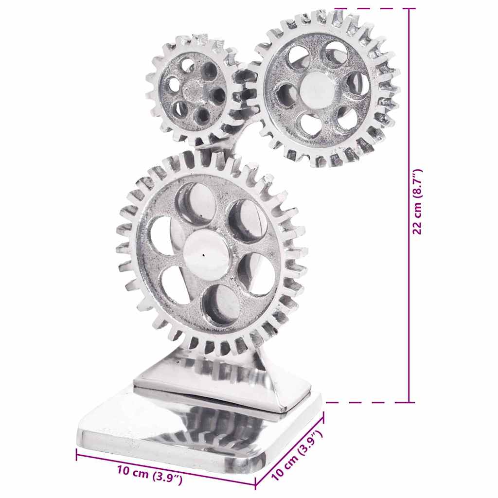 Buchstützen 2 pcs Silber 10 x 10 x 22 cm Aluminium