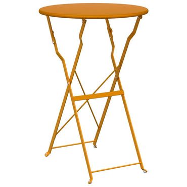 vidaXL Bistrotisch Senf Ø 50 x 71 cm Pulverbeschichteter Stahl