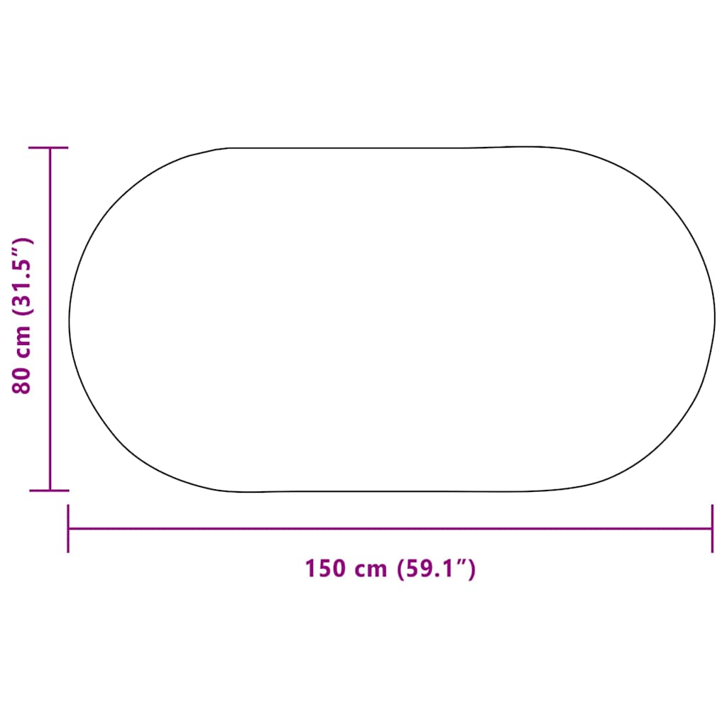 vidaXL Tapis ZIZUR Marron 150 x 80 cm Polypropylène