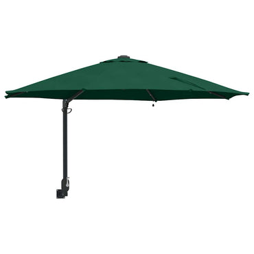 vidaXL Garten-Sonnenschirm Grün 248 x 248 x 148 cm Polyester und Stahl