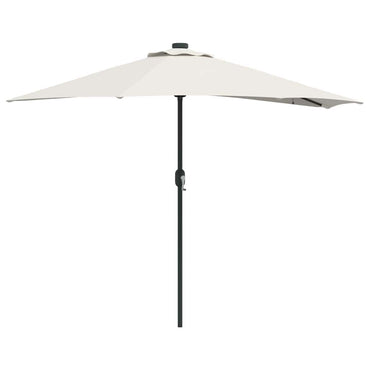 vidaXL Garten-Sonnenschirm Sand 294 x 150 x 224 cm Polyester und Stahl