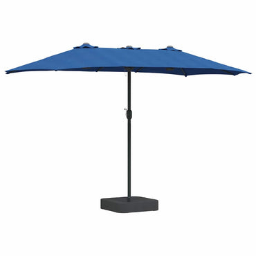 vidaXL Garten-Sonnenschirm Azurblau 385 x 209 x 244 cm