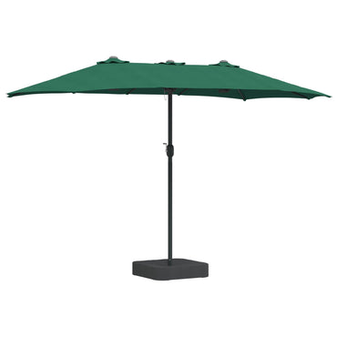 vidaXL Garten-Sonnenschirm Grün 385 x 209 x 244 cm Polyester