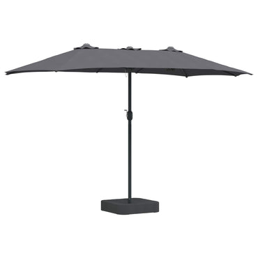 vidaXL Garten-Sonnenschirm Anthrazit 385 x 209 x 244 cm Polyester