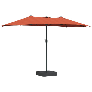 vidaXL Garten-Sonnenschirm Terrakotta 385 x 209 x 244 cm Polyester