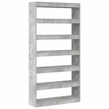 vidaXL Bücherregal Beton Grau 100 x 30 x 198 cm Holzwerkstoff