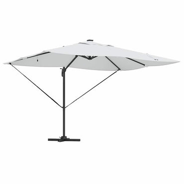 vidaXL Sonnenschirm Sand 352 x 251 x 265 cm Polyester und Aluminium