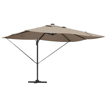 vidaXL Sonnenschirm Taupe 352 x 251 x 265 cm Polyester und Aluminium