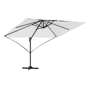 vidaXL Sonnenschirm Sand 351 x 250 x 260 cm Polyester und Aluminium