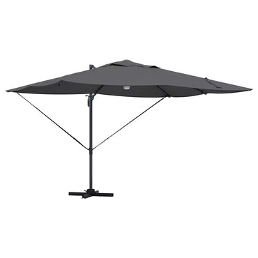 vidaXL Sonnenschirm mit LED-Lichtleisten Anthrazit 351 x 250 x 253 cm
