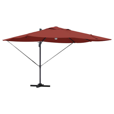 vidaXL Sonnenschirm mit LED-Lichtleisten Terrakotta 351 x 250 x 253 cm