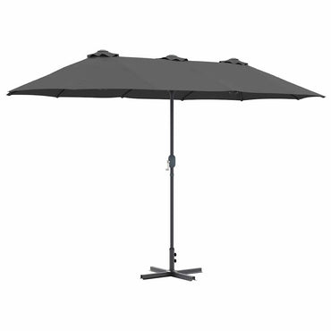 vidaXL Garten-Sonnenschirm Anthrazit 370 x 197 x 239 cm