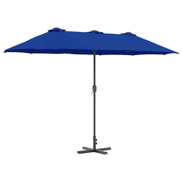 vidaXL Garten-Sonnenschirm Azurblau 370 x 197 x 239 cm