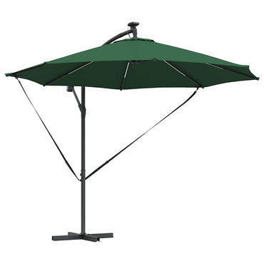 vidaXL Sonnenschirm Grün 294 x 294 x 248 cm Polyester und Aluminium