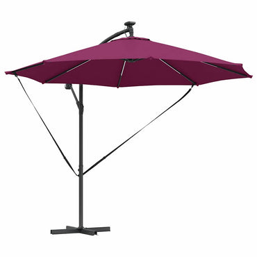 vidaXL Sonnenschirm Bordeauxrot 294 x 294 x 248 cm
