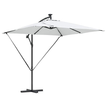 vidaXL Auskragender Bananenschirm Sand 249 x 249 x 250 cm