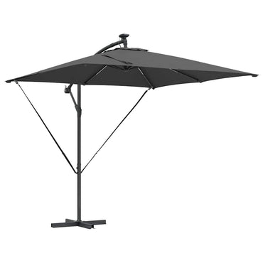 vidaXL Parasol déporté Banane anthracite 249 x 249 x 250 cm