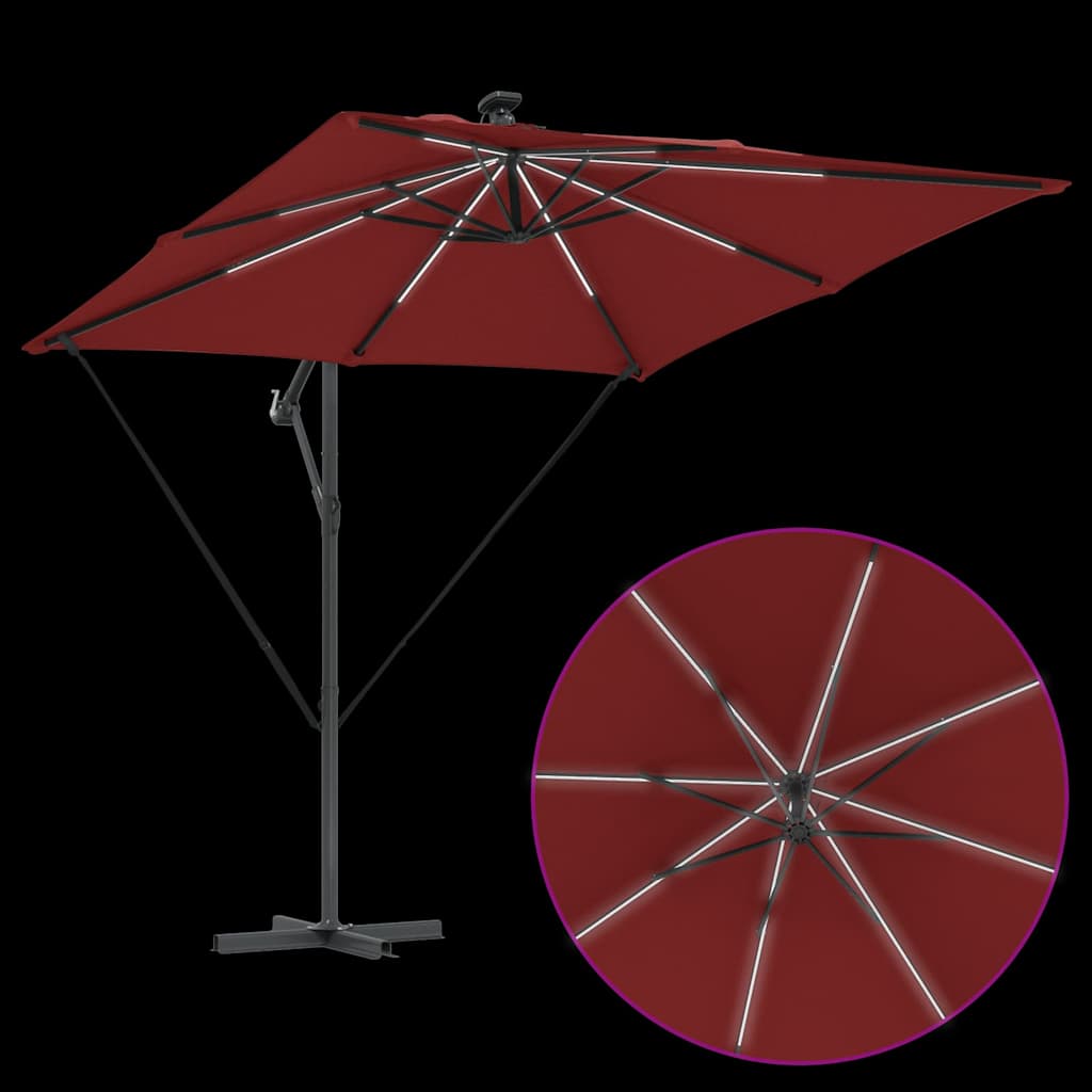 vidaXL Parasol déporté Banane Terre Cuite 249 x 249 x 250 cm