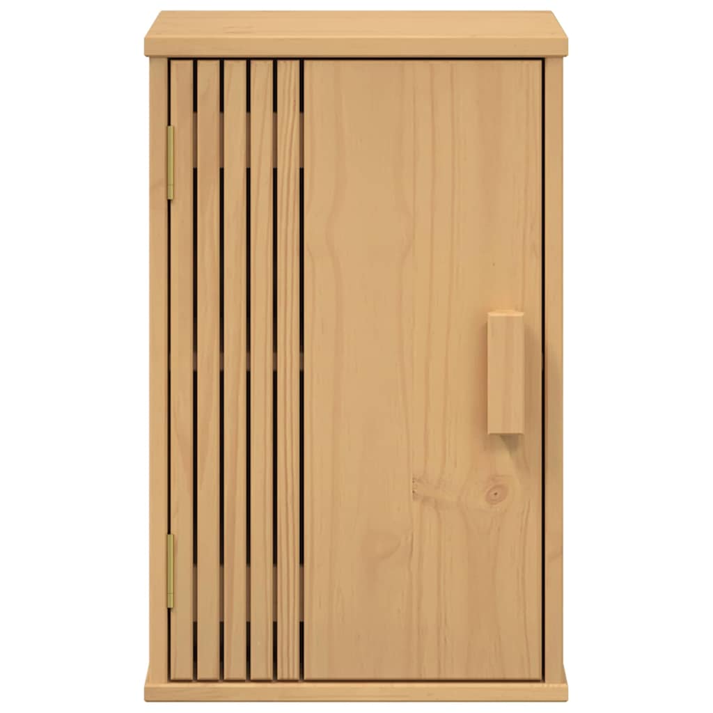 vidaXL Badezimmermöbel-Set mit Regal 4 pcs Braun Massivholz Kiefer