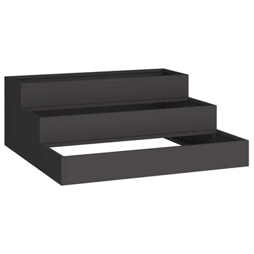 vidaXL Garten-Pflanzgefäß Schwarz 90 x 90 x 35 cm Kaltgewalzter Stahl