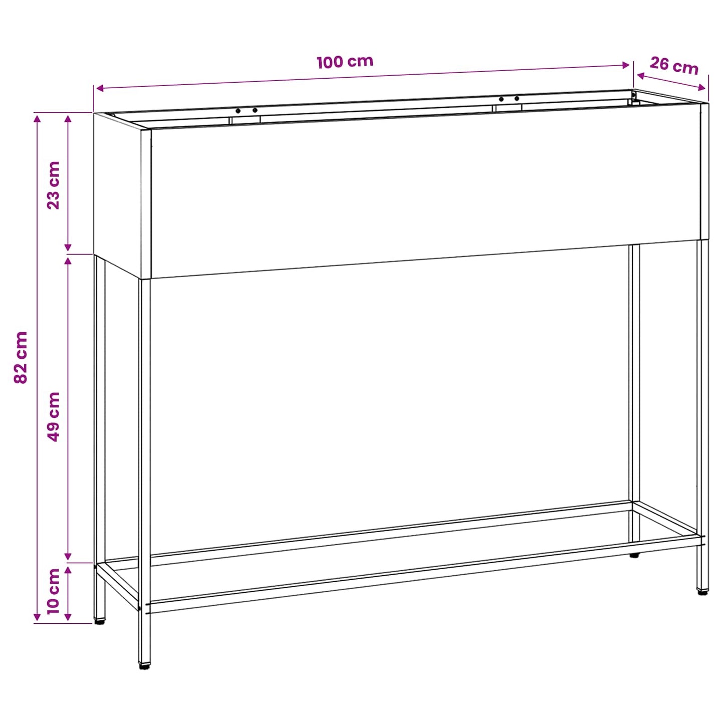 vidaXL Hochbeet Gartenpflanzer Olivgrün 100 x 26 x 82 cm Stahl