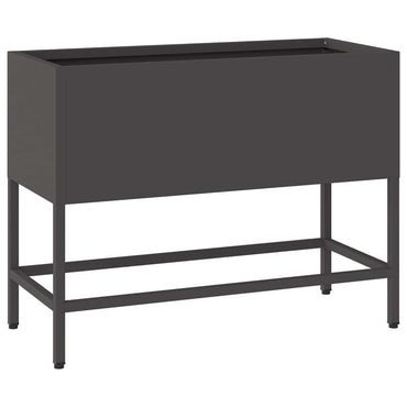 vidaXL Hochbeet Gartenpflanzer Schwarz 60 x 26 x 45 cm Stahl