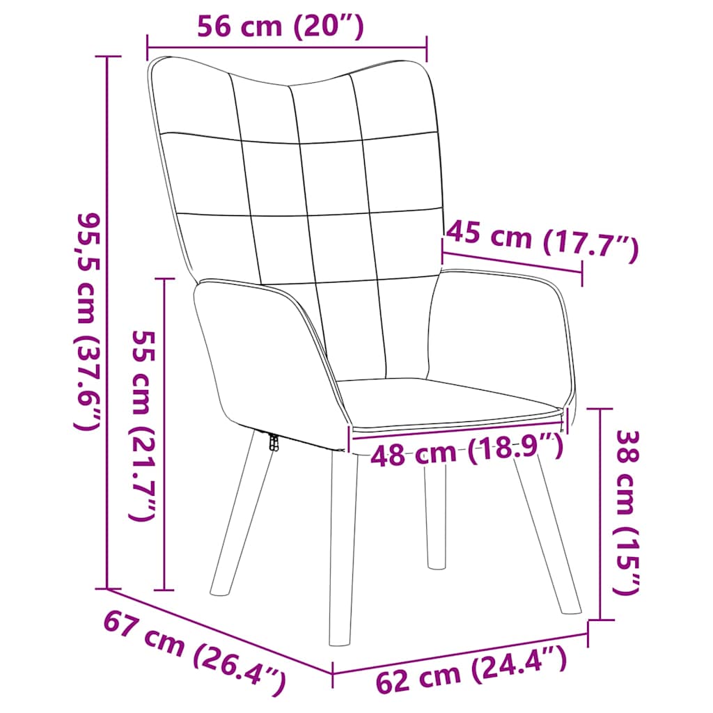 vidaXL Sessel Dunkelgrau 62 x 67 x 95,5 cm Sherpa-Stoff