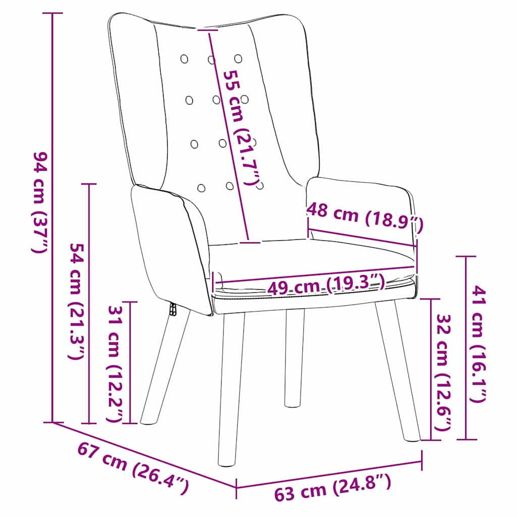 vidaXL Sessel Hellgrau 63 x 67 x 94 cm Samt