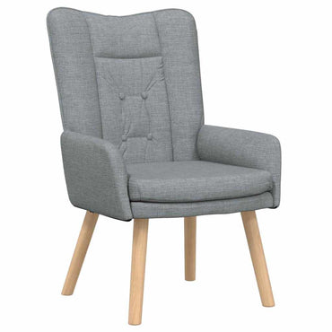 vidaXL Sessel Hellgrau 63 x 67 x 94 cm Stoff und Sperrholz
