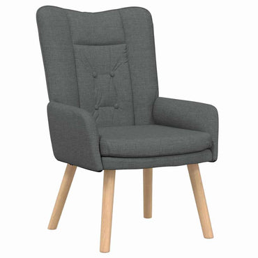 vidaXL Sessel Dunkelgrau 63 x 67 x 94 cm Stoff und Sperrholz