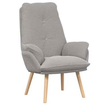 vidaXL Sessel Hellgrau 69 x 74 x 93 cm Sherpa-Stoff
