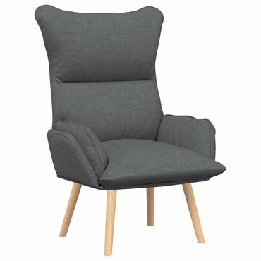 vidaXL Fauteuil Gris foncé 69 x 74 x 93 cm Tissu et contreplaqué