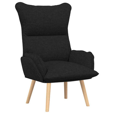 vidaXL Fauteuil noir 69 x 74 x 93 cm Tissu et contreplaqué