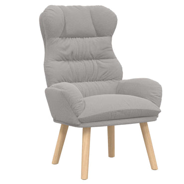 vidaXL Sessel Hellgrau 69 x 74 x 93 cm Sherpa-Stoff