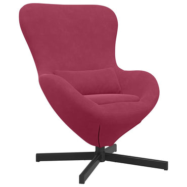 vidaXL Eiersessel Weinrot 63 x 73 x 90 cm Samt
