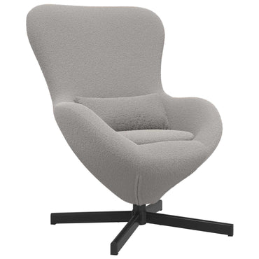 vidaXL Eiersessel Hellgrau 63 x 73 x 90 cm Stoff