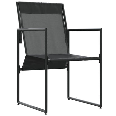 vidaXL Stuhl mit Kissen 4 pcs Schwarz und Anthrazit Textilene