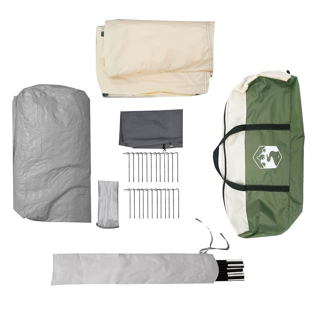 Tunnelzelt für 5 Personen Grün und Weiß 778 x 356 x 210 cm