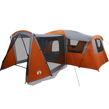 vidaXL Familienzelt mit Dach Grau und Orange 745 x 700 x 217 cm