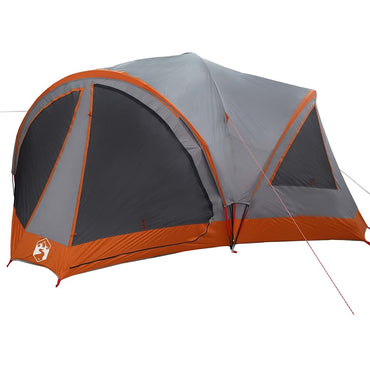 vidaXL Familienzelt mit Dach Grau und Orange 460 x 430 x 214 cm