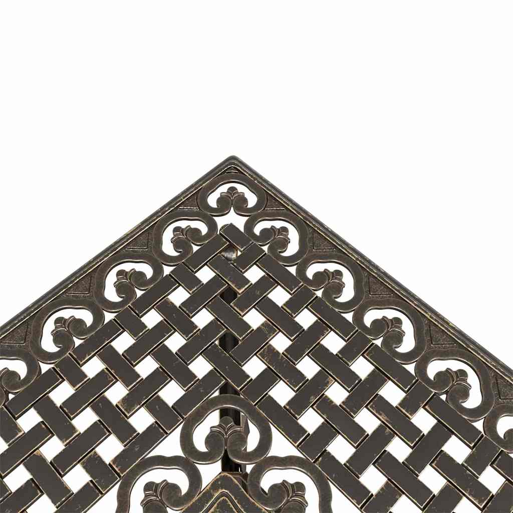 vidaXL Gartentisch Set 3 pcs Bronze 80 x 80 x 75 cm Gussaluminium