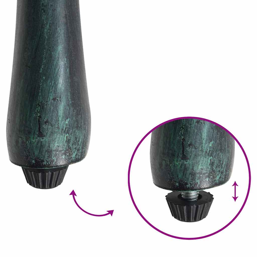 vidaXL Gartentisch Set 5 pcs Grün 80 x 80 x 75 cm Gussaluminium