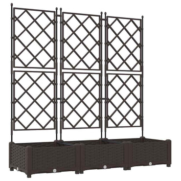 vidaXL Garten-Pflanzgefäß 3 pcs Braun 120 x 40 x 125,5 cm Stahl