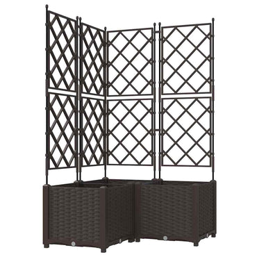 vidaXL Garten-Pflanzgefäß 3 pcs Braun 80 x 80 x 143 cm Stahl